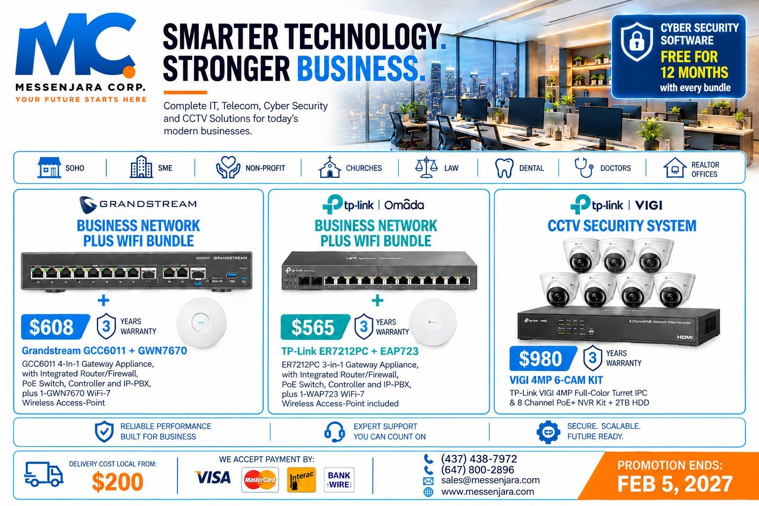 Networks, telecom & security original promotional flyer